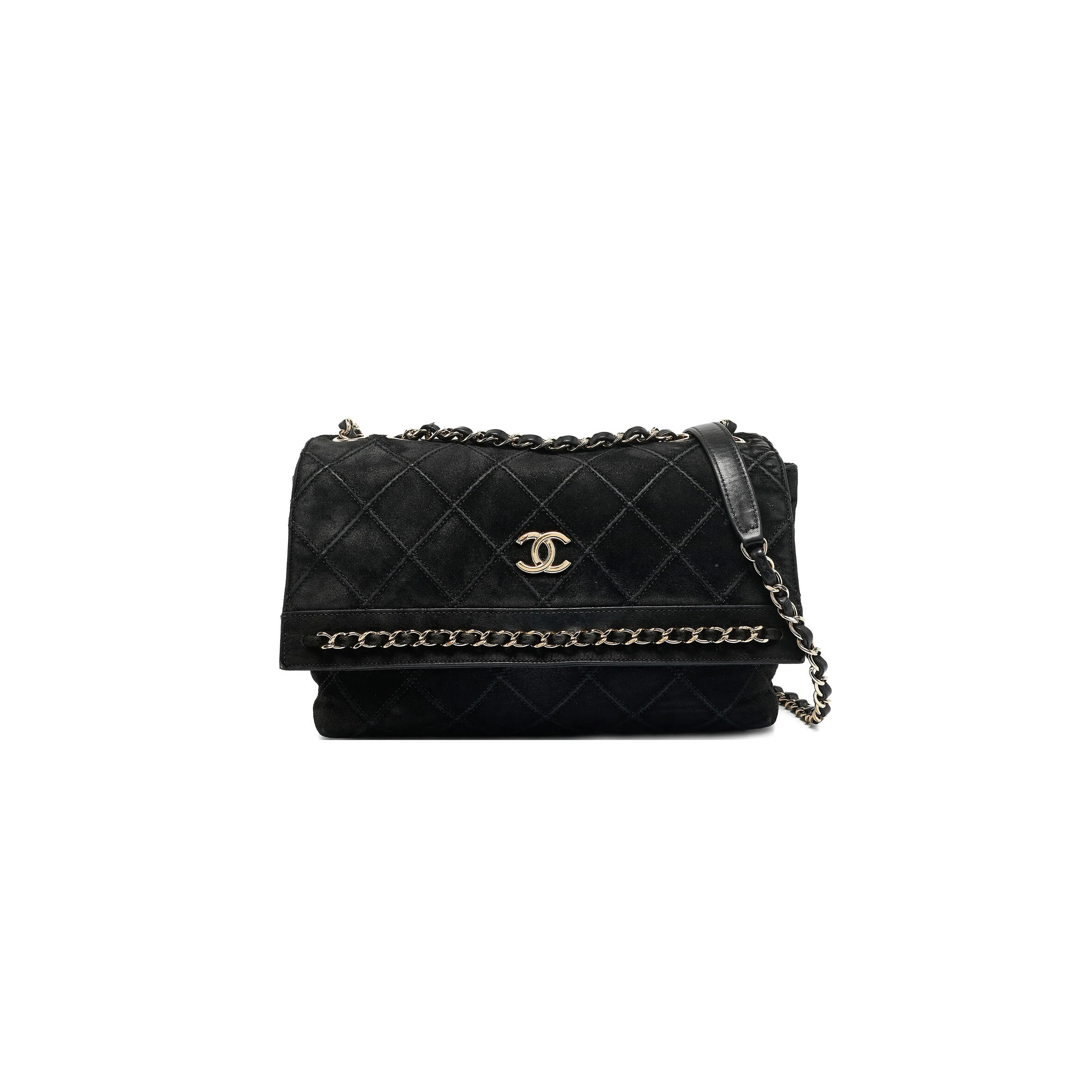 CHANEL MASTER CLASSIC FLAP SUEDE BAG (26*17*8.5cm)